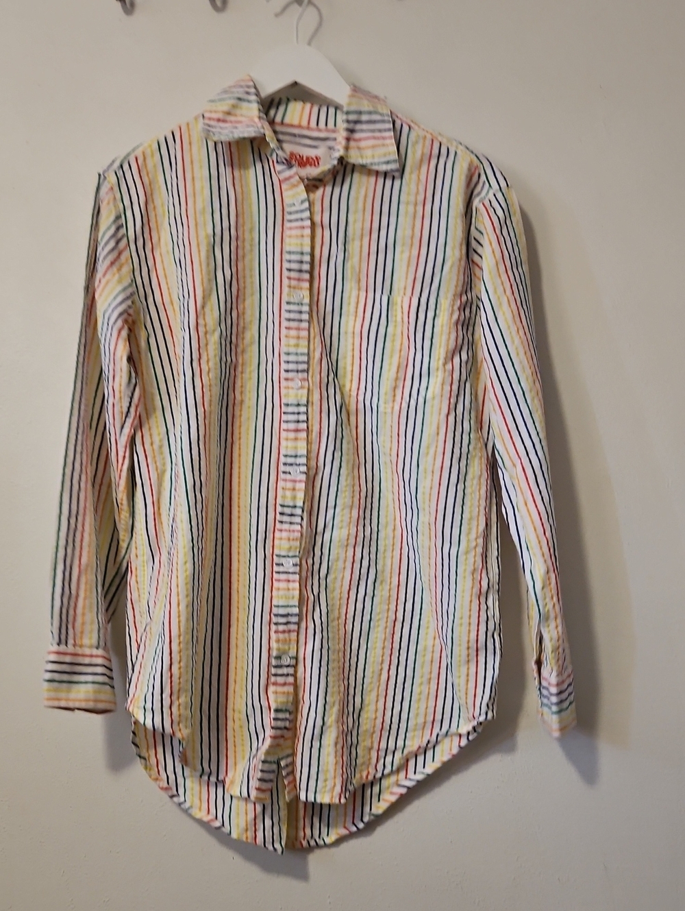 SOLID & STRIPED Multicolor Vertical Stripe Button-Down Shirt